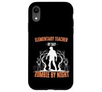 Elementary Teacher by Day Zombie by Night Funny Halloween Case for iPhone XR