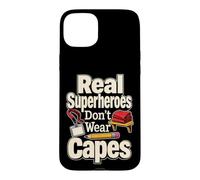 Elementary Teacher Real Superheroes Skip The Cape Gift Case for iPhone 15 Plus