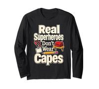 Elementary Teacher Real Superheroes Skip The Cape Gift Long Sleeve T-Shirt