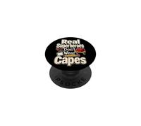 Elementary Teacher Real Superheroes Skip The Cape Gift PopSockets Adhesive PopGrip