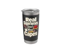 Elementary Teacher Real Superheroes Skip The Cape Gift Stainless Steel Insulated Tumbler
