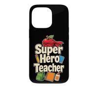 Elementary Teacher Super Hero Cape Apple And Backpack Case for iPhone 13 Pro