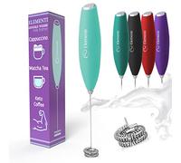Elementi Milk Frother Wand (Double Whisk, Mint Green)