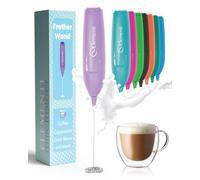 Elementi Powerful Frother Wand - Lightweight Milk Frother & Drink Mixer Handheld, Matcha Whisk for Dreamy Lattes, Powerful Coffee Mixer Wand & Blender Stirrer for Creamy Cappuccinos at Home (Lavender)
