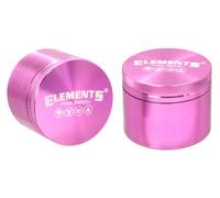 ELEMENTS 20564 Grinder-Pink-61 mm 4 Pieces, Aluminium, Pink/Pink
