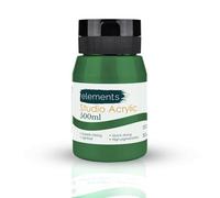 Elements 500ml Acrylic Paint 500 ml Tub - Quick Drying Acrylic Paints with High Pigment and Vibrant Colour Pigment | Grass Green