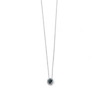 Elements 9ct White Gold Blue Sapphire And Diamond Cluster