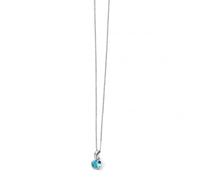 Elements 9ct White Gold Blue Topaz And Diamond Pendant GP969T -