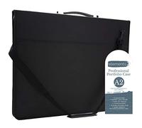 A2 Artist Portfolio Case - Art Presentation Storage Bag Weather-Resistant Supply Portfolio with Shoulder Strap for Students and Professional Artists - (A2 24.4"x17.7"x1.7", Black)