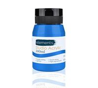 Elements Acrylic Paint 500ml, Cobalt Blue - High Pigmentation, Quick Drying, Lightfast & Rich Texture, Effortless Application for Arts and Crafts, Painting on Canvas, Cardboard, Wood, Glass & More