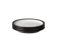 Elements Black Medium Plates - Set Of 4 -