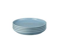 Elements Blue Coupe Medium Plates - Set Of 4 -