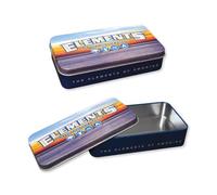 Elements Blue Metal Tin Storage Stash Travel Portable Case Box for King Size Rolling Papers and Filter Tip Roach Booklets Smoking Accessories Festival Gift Present (2)