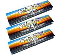 Elements Connoisseur Rolling Papers - 3 Pack: Premium Ultra-Thin Rice Papers with Tips