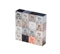 Elements Cube Set Organic Chemistry Model Kit Silver Testing Kit 10mm Elements Cubes Aluminum Titanium Copper Tungsten Dice for Elements Periodic Table Collections