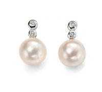 Elements Diamond Pearl Earrings GE896WZ475 - Refined