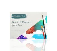 Elements Disposable Acrylic Paint Palette - 40 Tear-Off Sheets, 9"x12", Non-Bleed Painting Palette Paper | Lightweight, Thumb-Hole Design for Mess-Free Mixing & Easy Handling for Artists