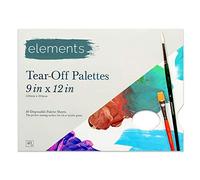 Elements Disposable Acrylic Paint Palette for Mess-Free Mixing - 40 Tear-Off Sheets, 9"x12", Non-Bleed Painting Palette Paper, Lightweight, Thumb-Hole Design