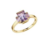 Elements Gold 9ct Gold Amethyst Ring GR636M - Contemporary Appeal | Acotis - Size 56 - 9ct Gold / Amethyst