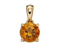 Elements Gold 9ct November Citrine Pendant GP2198 - 9 ct Gold / Stone