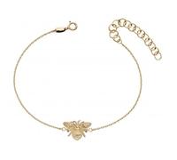 Elements Gold Ladies' 9ct Yellow Gold Bee Bracelet 19cm