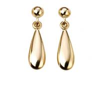 Elements Gold 9CT Yellow Gold Lariat Matching Tear Drop Earrings GE2067
