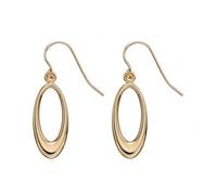 Elements Gold 9CT Yellow Gold Open Oval Earrings GE2218 - Contemporary Appeal