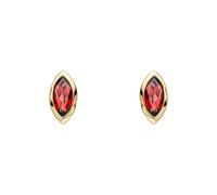 Elements Gold 9ct Yellow Gold Red Garnet Earrings GE2511R - Elegant Styling | - 9ct Gold / Garnet