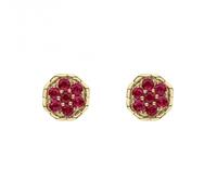 Elements Gold 9ct Yellow Gold Ruby Earrings GE2462R - Premium Finish | Acotis