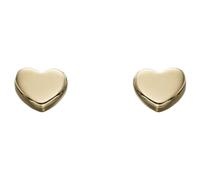 Elements Gold GE2179 Small Heart Stud Earrings in 9ct Gold