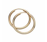 Elements Gold 9CT Yellow Gold 20mm Sleeper Hoops Earrings GE2215