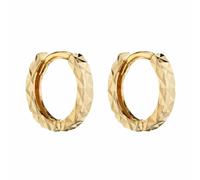 Elements Gold GE2338 Diamond Cut Hoop Earrings