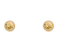 Elements Gold Yellow Gold Textured Ball Stud Earrings GE2426 - Signature - Gold