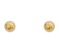 Elements Gold Yellow Gold Textured Ball Stud Earrings GE2426 - Signature - Gold