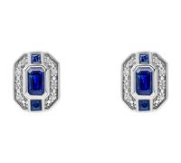 Elements Gold GE2474L Sapphire Channel And Diamond Stud Earrings in 9ct Gold
