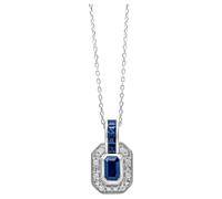 Elements Gold GN403L Sapphire Channel And Diamond Necklace in 9ct Gold
