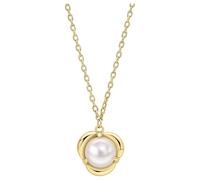 Elements Gold GN416W Petal Set Pearl Necklace in 9ct Gold