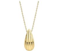 Elements Gold GN420 Ridged Teardrop Necklace in 9ct Gold