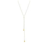 Elements Gold GN421 Organic Teardrop Lariat Necklace in 9ct Gold