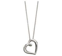 Elements Gold GP2175 Organic Heart Pendant in 9ct White Gold