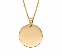 Elements Gold GP2226 Plain Engravable Disc Pendant