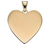 Elements Gold GP2237 Heart Engravable Tag Pendant