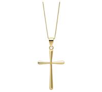 Elements Gold GP2358 Tapered Cross Pendant in 9ct Gold