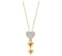 Elements Gold GP2375C Triple Heart Drop Pendant in 9ct Gold