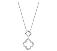Elements Gold GP2377C Diamond Quatrefoil Pendant in 9ct White Gold