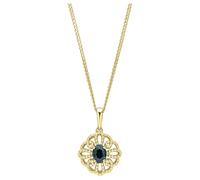 Elements Gold GP2379L Ornate Sapphire Pendant in 9ct Gold