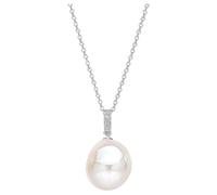 Elements Gold GP2380W Oversized Baroque Pearl Topaz Pendant in 9ct White Gold