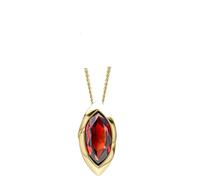 Elements Gold GP2381R Marquise Garnet Pendant in 9ct Gold