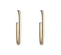Elements Gold Open Oval 3/4 Hoop Yellow Gold Earrings GE2407 - Signature - Gold