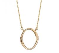 Elements Gold Twist Yellow Gold Necklace GN353 - Gold